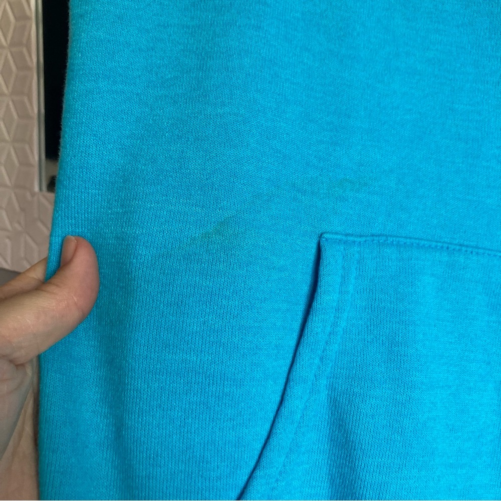 Aviator Nation Sz L Pacific Blue Hoodie Sweatshirt Eat Right Do Good Natreve - Picture 8 of 8